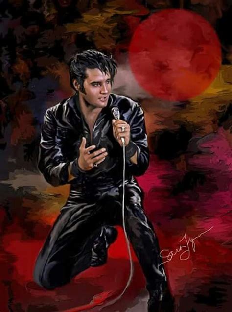 Elvis Art By Sara Lynn Sanders Elvis Presley Sänger Musik Bilder