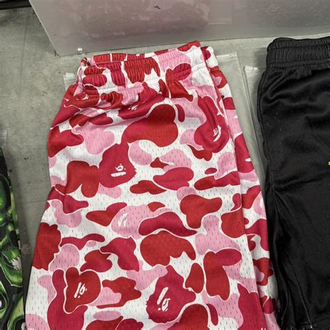 Pink Bape Mesh Short Depop