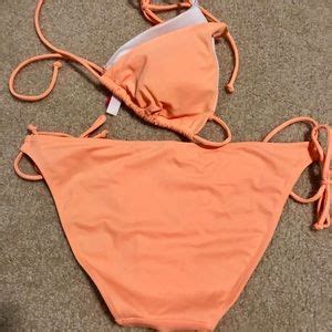 Victoria S Secret Swim Vs Piece Peach Bikini Poshmark