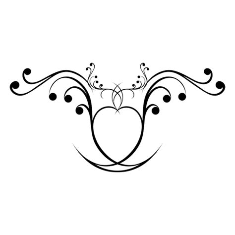 Design Png E Svg De Curvas Redemoinhos Ornamento Floral Para Camisetas