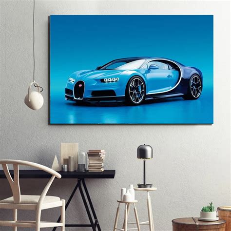 Super Racing Car Bugatti Chiron X Poster