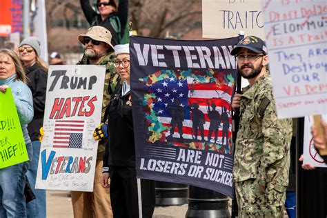 march   teacher protests close schools veterans  va cuts