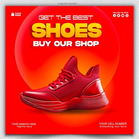Premium Psd Shoes Sale Promotional Poster Design Template