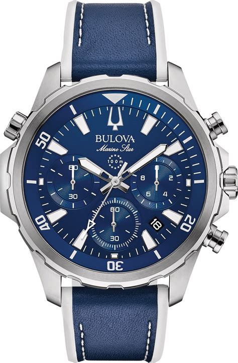 Ng H Bulova Marine Star Chronograph Watch Mm