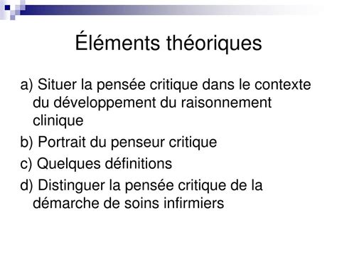 PPT Développement de la pensée critique PowerPoint Presentation free