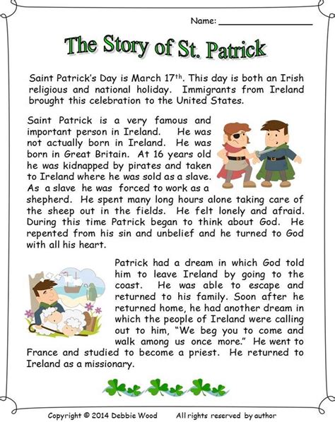 Printable Story Of St Patrick