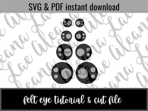 Digital Download Basic Kawaii Eyes SVG File Amigurumi Felt Eye Cut File Not Finished Item DIY ...