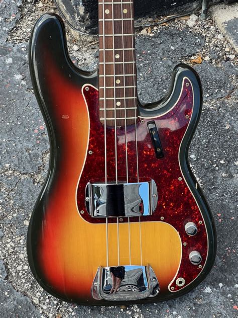 Fender Precision Bass 1971 Sunburst Finish Bass For Sale Guitarbroker