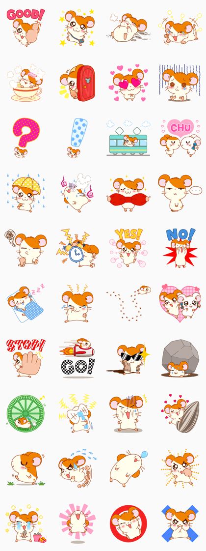 Hamtaro Line Stickers For Android Iphone Etc