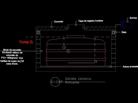 Cisterna Rotoplas En AutoCAD Descargar CAD Gratis 201 54 KB Bibliocad