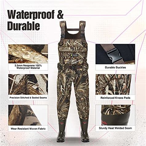 TIDEWE Chest Waders For Women With 600G Insulation Realtree Max5 Camo