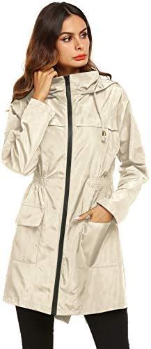 Lomon Women Waterproof Lightweight Rain Jacket Active Outdoor Hooded