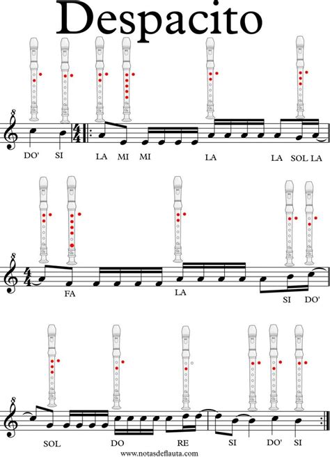 Despacito En Flauta Apr Ndela Aqu Con Partitura Notas