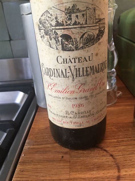 Ch Teau Cardinal Villemaurine St Milion Grand Cru France