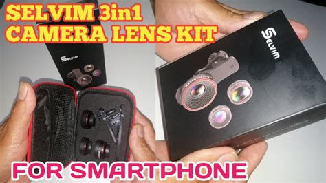 SELVIM 3in1 Camera Lens Kit For Smart Phone Unboxing Camera Lens