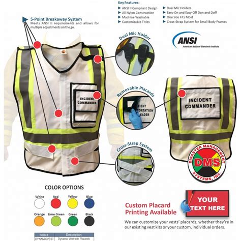 Eoc Vest Kit For Large Local Government 45 Position Live Action Safety