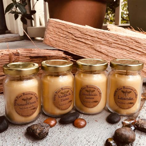 100 Pure Beeswax Candles Scented Or Unscented Set Of 4 Jar Candle 3oz