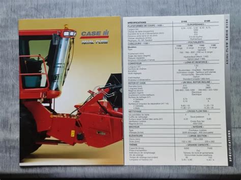 Prospectus Moissonneuse Case Ih Axial Flow Serie No Tracteur Eur