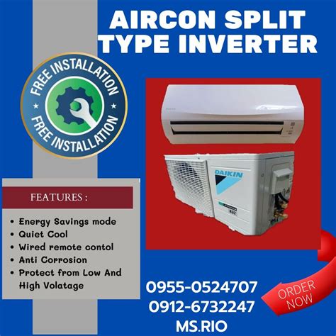 Daikin D Smart Series Inverter Split Type Aircon Tv And Home Appliances