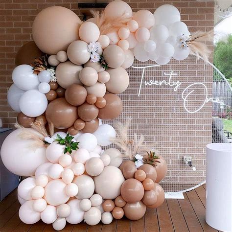 Amazon Brown Balloon Garland Kit Arch Boho Light Jungle Cream Baby