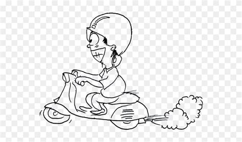 Kartun Orang Naik Motor Hd Png Download 640x485 6551775 Pinpng