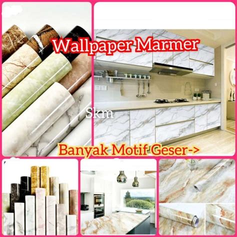 Promo WALLPAPER STIKER STICKER DINDING MARMER MARBLE GRANIT KERAMIK