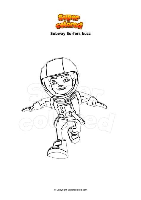 Disegno Da Colorare Subway Surfers Buzz Supercolored