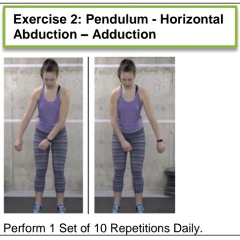 Pendulum Horizontal Abduction Adduction By Vincent H Exercise How