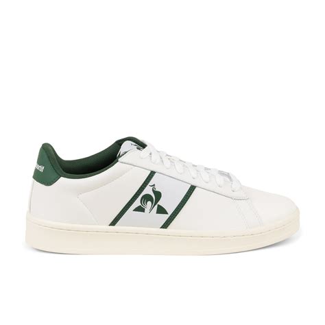 Baskets Classic Soft Le Coq Sportif Blanc Vert Homme Bessec Chaussures