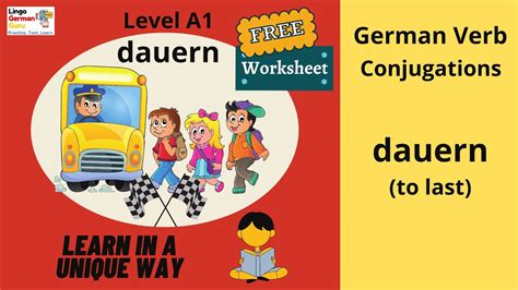 Learn German For Beginners A1 Level Verb Conjugation 25 Dauern