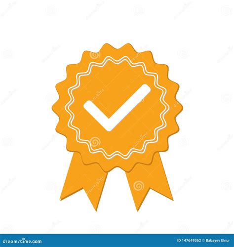 Icono Aprobado O Certificado De La Medalla Ilustraci N Copia De