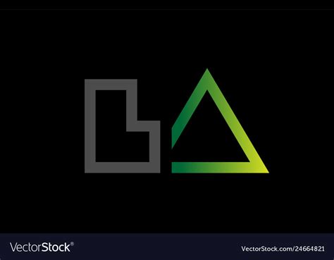 Green Black Grey Alphabet Letter Logo Combination Vector Image