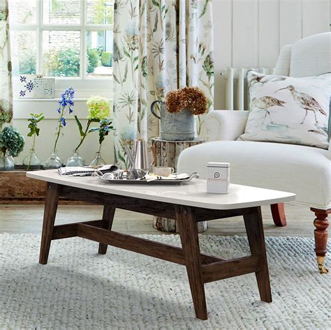 Decornation Serene Wooden Coffee Table Movable Table Center Table