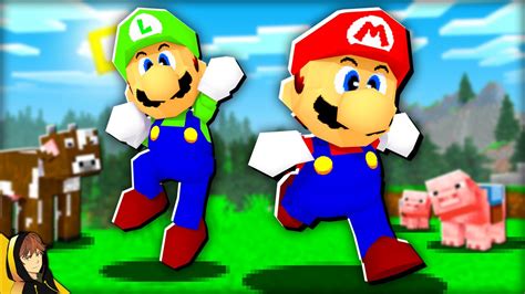 Beating Minecraft As Mario And Luigi From Mario 64 Youtube