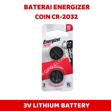 Jual Batre CR2032 Energizer Baterai Kancing CR 2032 Battery Lithium Ori