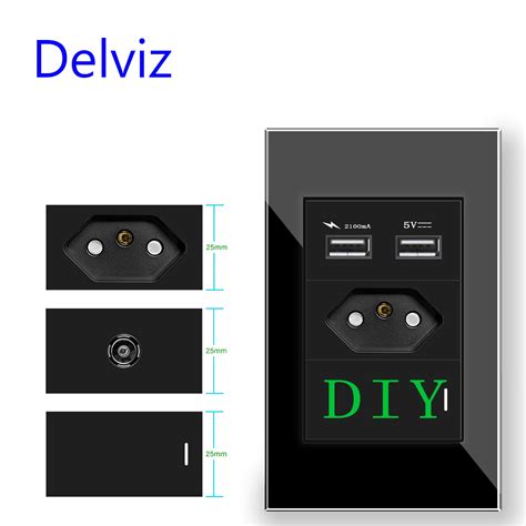 Delviz Brasil Padr O Tomada Painel De Soquete De Cristal Variedade De