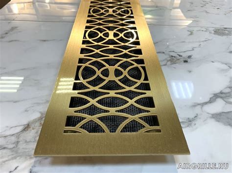 Вентиляционная латунная решетка 473х123мм | Air Grille