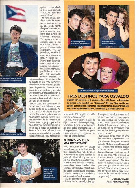 Osvaldo Rios Publicaciones De La Revista Telenovela” Del Año 1993