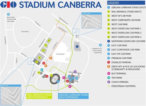 Canberra GIO Stadium Seating Map 2023 with Rows, Parking Map, Tickets ...