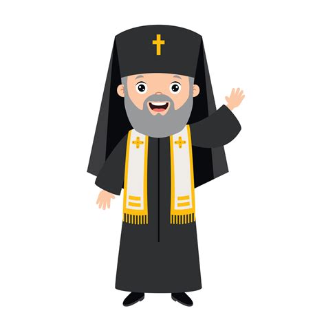 Cartoon Drawing Of A Priest 5519984 Vector Art at Vecteezy