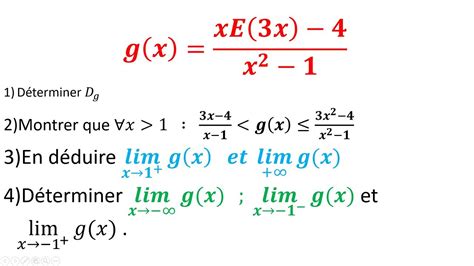 Les Limites Fonction Partie Enti Re Bon Exercice Pour Sc Maths Youtube