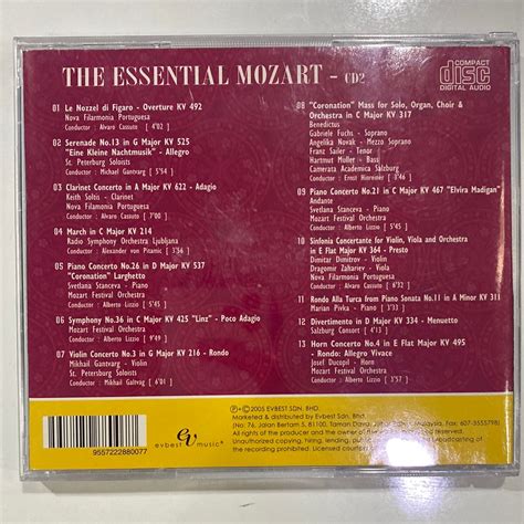 Mozart The Essential Mozart Cdnm Restory Music