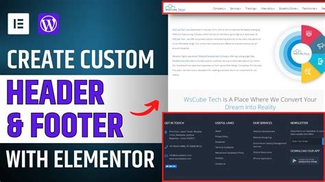 How To Create Custom Header Footer In WordPress With Elementor LIVE