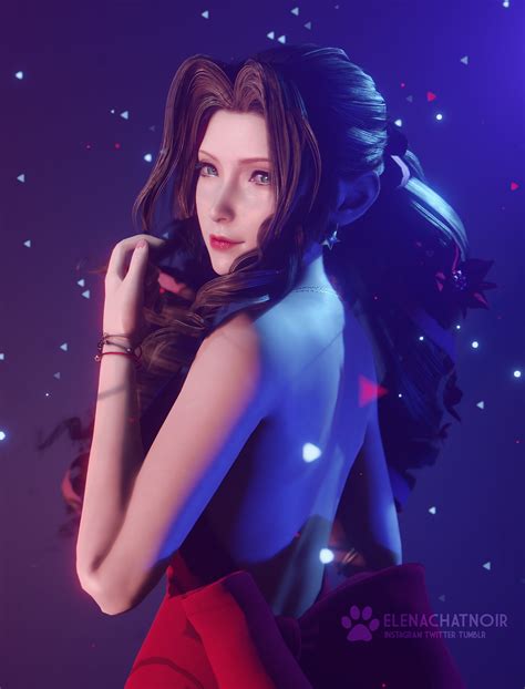 Rule 34 1girls 3d Aerith Gainsborough Brown Hair Female Female Only Final Fantasy Final