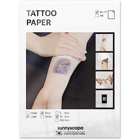 Sunnyscopa Papier De Tatouage Temporaire Imprimable Pour Imprimante