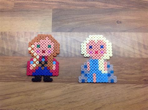 Disney Frozen Anna Elsa Hama Beads By Jennie Austin Plantillas Hama