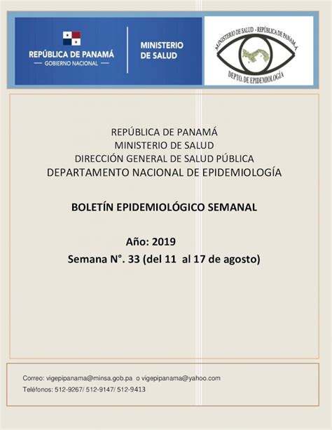 Pdf Rep Blica De Panam Ministerio De Salud Direcci N