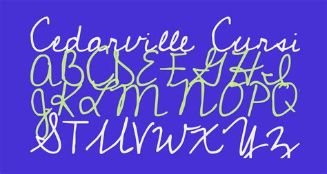 Cedarville Cursive Free Font What Font Is