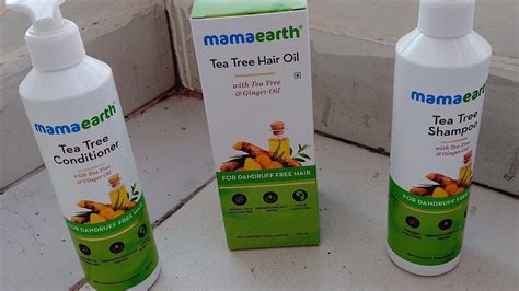 Mamaearth Tea Tree Anti Dandruff Shampoo Conditioner And Hair Oil With Tea Tree And Ginger Oil