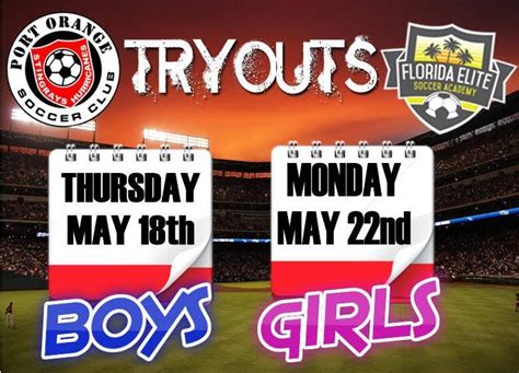 Port Orange Soccer Club/ Florida Elite Soccer Academy open tryouts - 2017/2018 season - Volusia ...